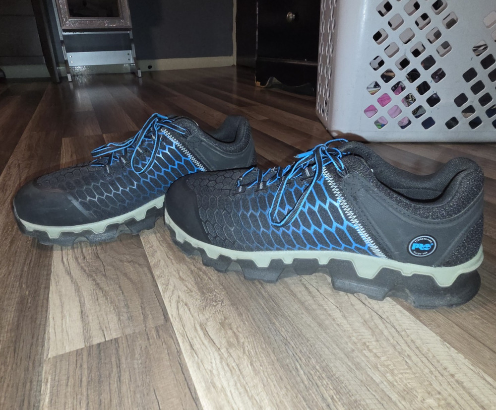 Timberland Pro Powertrain Sport Alloy Toe Work Sneaker Blue, Size 11.5